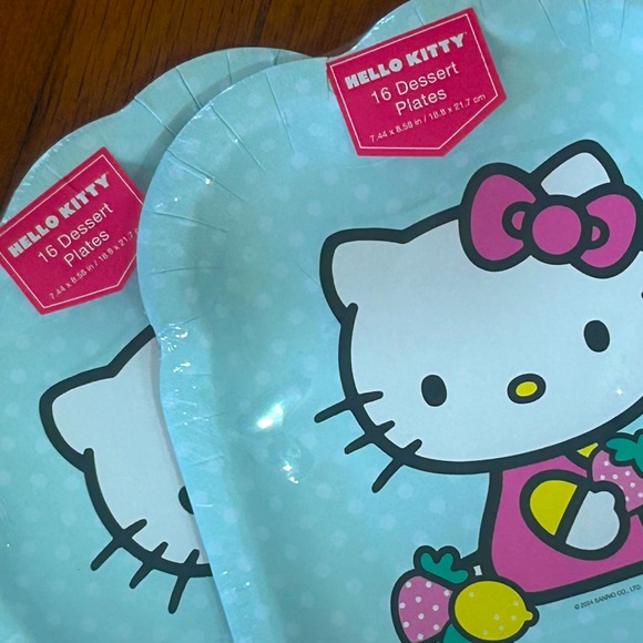 HELLO KITTY Strawberry Lemon Summer Party Tableware Set Plates Napkins - Picture 3 of 6